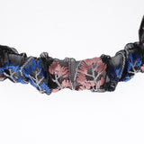 Maxbell Lace Flower Turban Headband Headwrap for Women Hair Accessories Blue+Pink