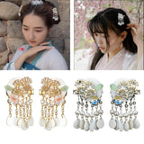 Maxbell Antique Style Hair Clips Hairpins Pearl Beads Tassel Hair Accessories Golden