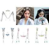 Maxbell Vintage Flower Tassel Hair Stick Hairpin Step Shake Set Hair Jewelry