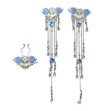 Maxbell Vintage Flower Tassel Hair Stick Hairpin Step Shake Set Hair Jewelry