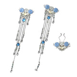 Maxbell Vintage Flower Tassel Hair Stick Hairpin Step Shake Set Hair Jewelry