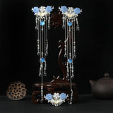 Maxbell Vintage Flower Tassel Hair Stick Hairpin Step Shake Set Hair Jewelry