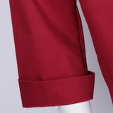 Maxbell Unisex Chef Jackets Coat Long Sleeves Shirt Kitchen Uniforms Red XL
