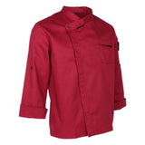 Maxbell Unisex Chef Jackets Coat Long Sleeves Shirt Kitchen Uniforms Red XL