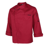Maxbell Unisex Chef Jackets Coat Long Sleeves Shirt Kitchen Uniforms Red XL