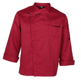 Maxbell Unisex Chef Jackets Coat Long Sleeves Shirt Kitchen Uniforms Red XL