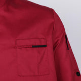 Maxbell Unisex Chef Jackets Coat Long Sleeves Shirt Kitchen Uniforms Red XL