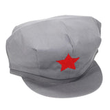 Maxbell Men Women Kids Visor Beret Flat Cap Red Army Hat Kids M
