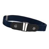 Maxbell 2 Pieces No Buckle Stretch Belt for Men and Women Brown Dark Blue