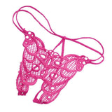 Maxbell Women Sexy Hollow Strap Briefs Underwear G-string T-back Thong Tangas Rose Red - Aladdin Shoppers