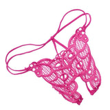 Maxbell Women Sexy Hollow Strap Briefs Underwear G-string T-back Thong Tangas Rose Red - Aladdin Shoppers