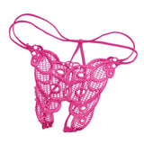 Maxbell Women Sexy Hollow Strap Briefs Underwear G-string T-back Thong Tangas Rose Red - Aladdin Shoppers