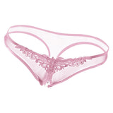 Maxbell Women Sexy Pearl Massage Lingerie Lace Thong G-String Pantiy Briefs Pink - Aladdin Shoppers
