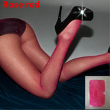 Maxbell Women Sexy Rhinestones Fishnet Net Mesh Stockings Tights Pantyhose Rose Red - Aladdin Shoppers