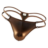 Maxbell Maxbell Men Sexy G-String Thong Briefs Jockstrap Underwear T-Back Lingerie Gold L