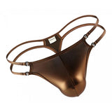 Maxbell Maxbell Men Sexy G-String Thong Briefs Jockstrap Underwear T-Back Lingerie Gold L