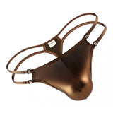 Maxbell Maxbell Men Sexy G-String Thong Briefs Jockstrap Underwear T-Back Lingerie Gold L