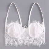 Maxbell Maxbell Sexy Hollow-out Lace 3pcs Lingerie Underwear Nightwear Bra G-String Set XL