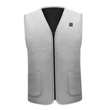 Mens Electric Heating Vest Winter Warm Up Jacket Battery Heated Coats L