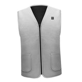 Mens Electric Heating Vest Winter Warm Up Jacket Battery Heated Coats L