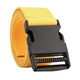 Outdoor Breathable Men Waist Belt Quick Release Buckle Yellow