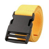 Outdoor Breathable Men Waist Belt Quick Release Buckle Yellow