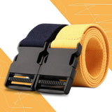 Outdoor Breathable Men Waist Belt Quick Release Buckle Yellow