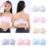 Teen Bra Girls Soft Breathable Training Bra Vest Seamless Wireless White