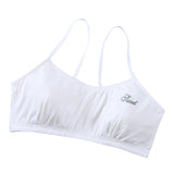 Teen Bra Girls Soft Breathable Training Bra Vest Seamless Wireless White