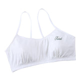 Teen Bra Girls Soft Breathable Training Bra Vest Seamless Wireless White