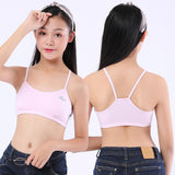 Teen Bra Girls Soft Breathable Training Bra Vest Seamless Wireless White