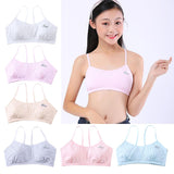 Teen Bra Girls Soft Breathable Training Bra Vest Seamless Wireless White