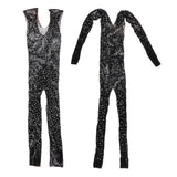 Maxbell Men Gay Sexy Bodystocking Rhinestones Fishnet Jumpsuit Pantyhose Sleeveless - Aladdin Shoppers