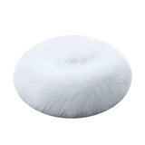 Ladies Winter Faux Fur Collar Circle Scarf Wrap for Cold Weather White