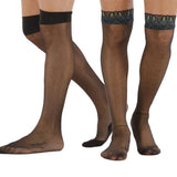 Maxbell Men's Sissy Sexy Black Mesh Socks Pantyhose Hosiery Elastic Stockings 80cm