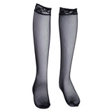 Maxbell Maxbell Men's Sexy Mesh Floral Lace Trim Anti-slip Knee High Socks Adults Stockings