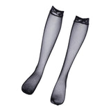 Maxbell Maxbell Men's Sexy Mesh Floral Lace Trim Anti-slip Knee High Socks Adults Stockings