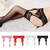 Maxbell Maxbell Women Sexy Garter Belt Strap Lace Bow Suspender Belt Dance Clubwear Pink