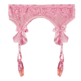 Maxbell Maxbell Women Sexy Garter Belt Strap Lace Bow Suspender Belt Dance Clubwear Pink