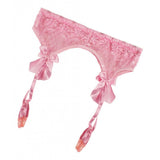 Maxbell Maxbell Women Sexy Garter Belt Strap Lace Bow Suspender Belt Dance Clubwear Pink