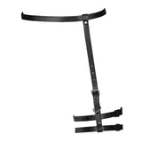 Maxbell Maxbell Women Sexy Leather Harness Garter Belt Adjustable Waist Leg Belt Black