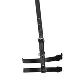 Maxbell Maxbell Women Sexy Leather Harness Garter Belt Adjustable Waist Leg Belt Black