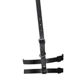 Maxbell Maxbell Women Sexy Leather Harness Garter Belt Adjustable Waist Leg Belt Black