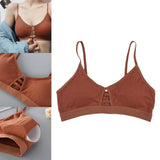 Maxbell Maxbell Women's Comfy Sexy Padded Push up Everyday Bra Brown