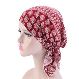 Women Muslim Turban Cancer Chemo Cap Head Scarf Cover Hat Type 9