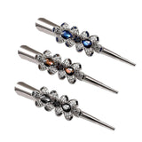 Maxbell 5xCrystal Metal Hair Grip for Thick Hair Womens Hair Jewelry Gray