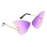 Cat Eye Sunglasses Oversized Fashion Butterfly Eyewear UV400 Gradient Purple