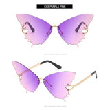 Cat Eye Sunglasses Oversized Fashion Butterfly Eyewear UV400 Gradient Purple