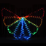 Women Adults LED Butterfly Wings Belly Dance Costumes Glowing Performance