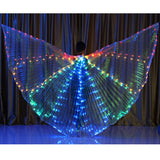 Women Adults LED Butterfly Wings Belly Dance Costumes Glowing Performance